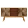 Freya Solid Wood Sideboard with Storage Cupboards - Mid Century Style
