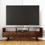 GRADE A2 - Large Dark Wood TV Stand Mid Century - TV's up to 55" - Freya