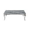 Louis Large Coffee Table with Grey Marble Top 