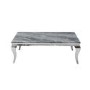 Louis Large Coffee Table with Grey Marble Top 