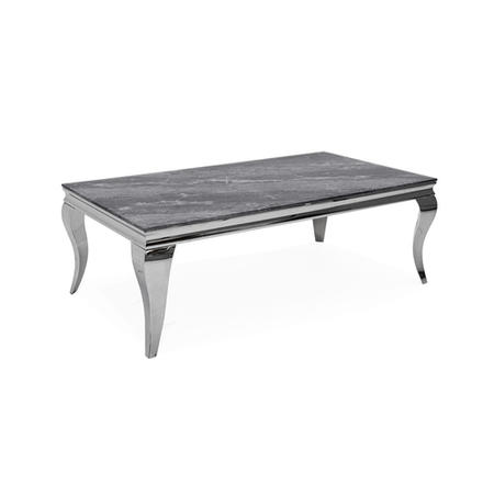 Louis Large Coffee Table with Grey Marble Top 