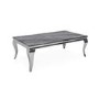 Louis Large Coffee Table with Grey Marble Top 