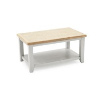 Ferndale Grey & Solid Oak Coffee Table - Two Tone