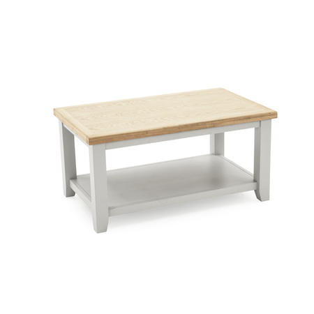 Ferndale Grey & Solid Oak Coffee Table - Two Tone
