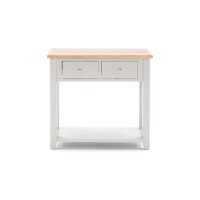 Ferndale Grey & Solid Oak Console Table - Two Tone