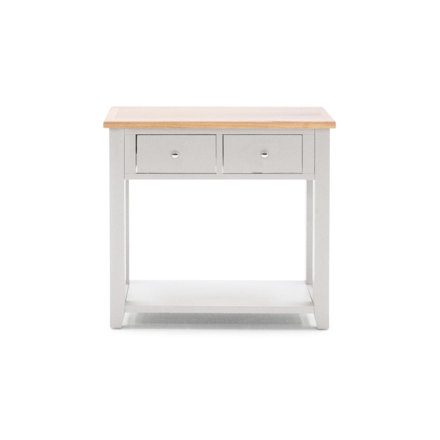Ferndale Grey & Solid Oak Console Table - Two Tone