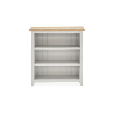 Grey & Solid Oak Two Tone Low Bookcase - Ferndale