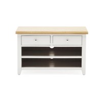 Ferndale Grey & Solid Oak Small TV Unit - TV's up to 35"