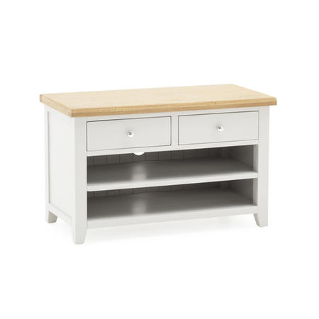 Ferndale Grey & Solid Oak Small TV Unit - TV's up to 35"
