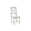 Ferndale Two Tone Solid Oak Dining Chairs with Cross Back - 1 x Pair
