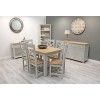 Ferndale Extendable Grey Dining Table in Solid Oak - Two Tone