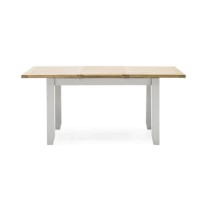 Ferndale Large Grey Extendable Dining Table in Solid Oak - Two Tone
