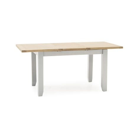 Ferndale Large Grey Extendable Dining Table in Solid Oak - Two Tone