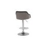 Fossil Bar Stool in Dark Grey Faux Leather - Adjustable