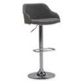 Fossil Bar Stool in Grey Faux Leather - Adjustable