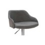 Fossil Bar Stool in Grey Faux Leather - Adjustable