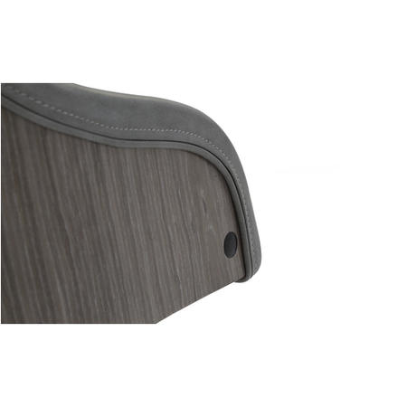 Fossil Bar Stool in Grey Faux Leather - Adjustable