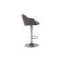Fossil Bar Stool in Grey Faux Leather - Adjustable