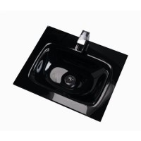 Moderno Black Glass Vanity Unit Sink - 500mm Wide Moderno Black Glass Vanity Unit Sink - 500mm Wide