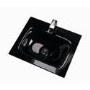 Moderno Black Glass Vanity Unit Sink - 500mm Wide