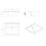 Moderno Black Glass Vanity Unit Sink - 500mm Wide