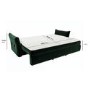 Green Velvet Futon Sofa Bed - Seats 3 - Gaia