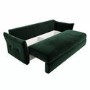 Green Velvet Futon Sofa Bed - Seats 3 - Gaia