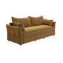 Caramel Brown Chenille Futon Sofa Bed with Storage - Seats 3 - Gaia