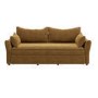 Caramel Brown Chenille Futon Sofa Bed with Storage - Seats 3 - Gaia