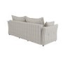 Gaia 3 Seater Sofa Bed In Beige Striped Chenille 