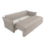 Gaia 3 Seater Sofa Bed In Beige Striped Chenille 