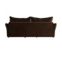 Brown Velvet 3 Seater Futon Sofa Bed with Storage - Gaia 