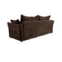 Brown Velvet 3 Seater Futon Sofa Bed with Storage - Gaia 