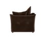 Brown Velvet 3 Seater Futon Sofa Bed with Storage - Gaia 