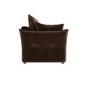 Brown Velvet 3 Seater Futon Sofa Bed with Storage - Gaia 
