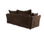 Brown Velvet 3 Seater Futon Sofa Bed with Storage - Gaia 