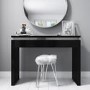GRADE A1 - Gabriella Black High Gloss Dressing Table with Diamante Trim