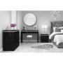 GRADE A1 - Gabriella Black High Gloss Dressing Table with Diamante Trim