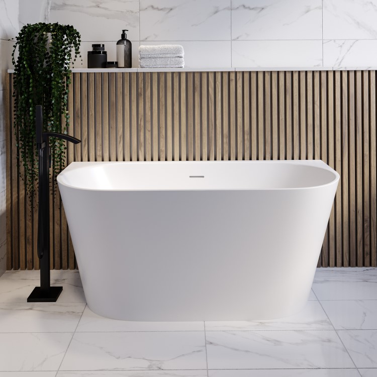 Freestanding Double Ended Back to Wall Bath 1500 x 750mm - Gable