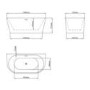 Freestanding Double Ended Back to Wall Bath 1500 x 745mm - Gable