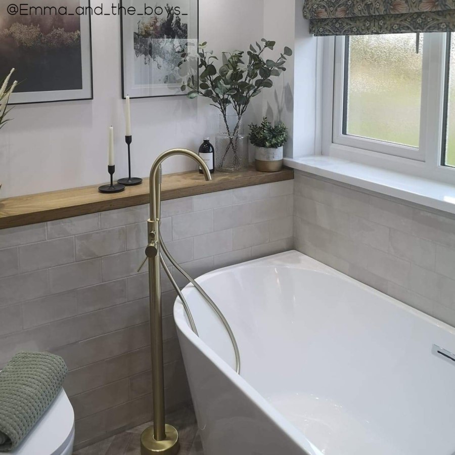 Freestanding Double Ended Back to Wall Bath 1500 x 745mm - Gable