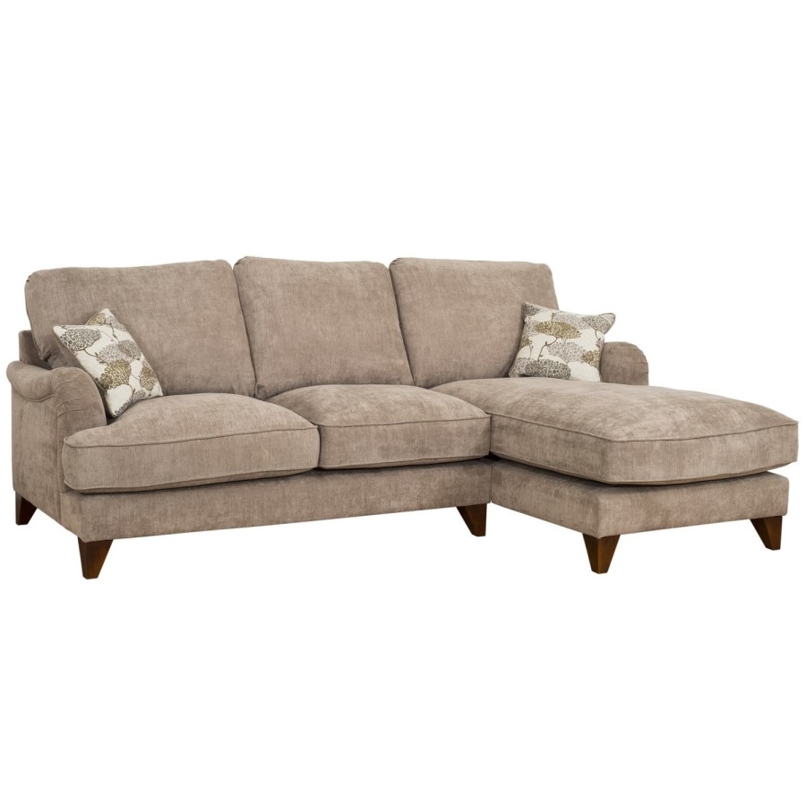 Gatsby Fabric Sectional Corner Sofa in Mink