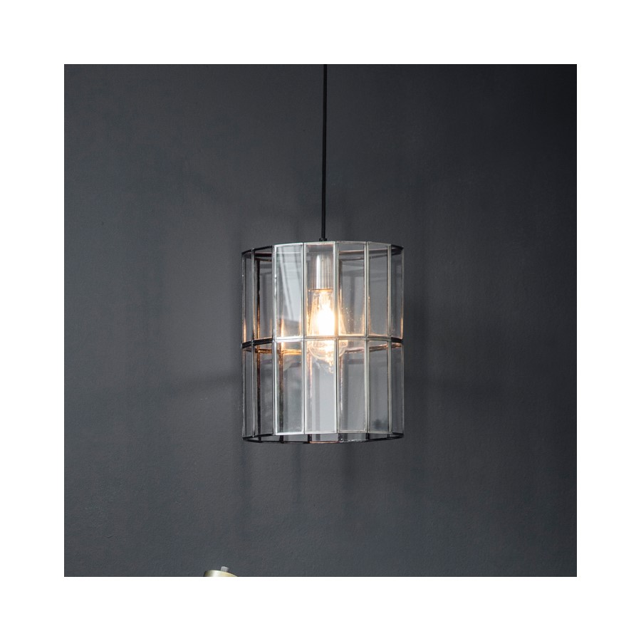 Glass & Chrome Pendant Light - Bordner