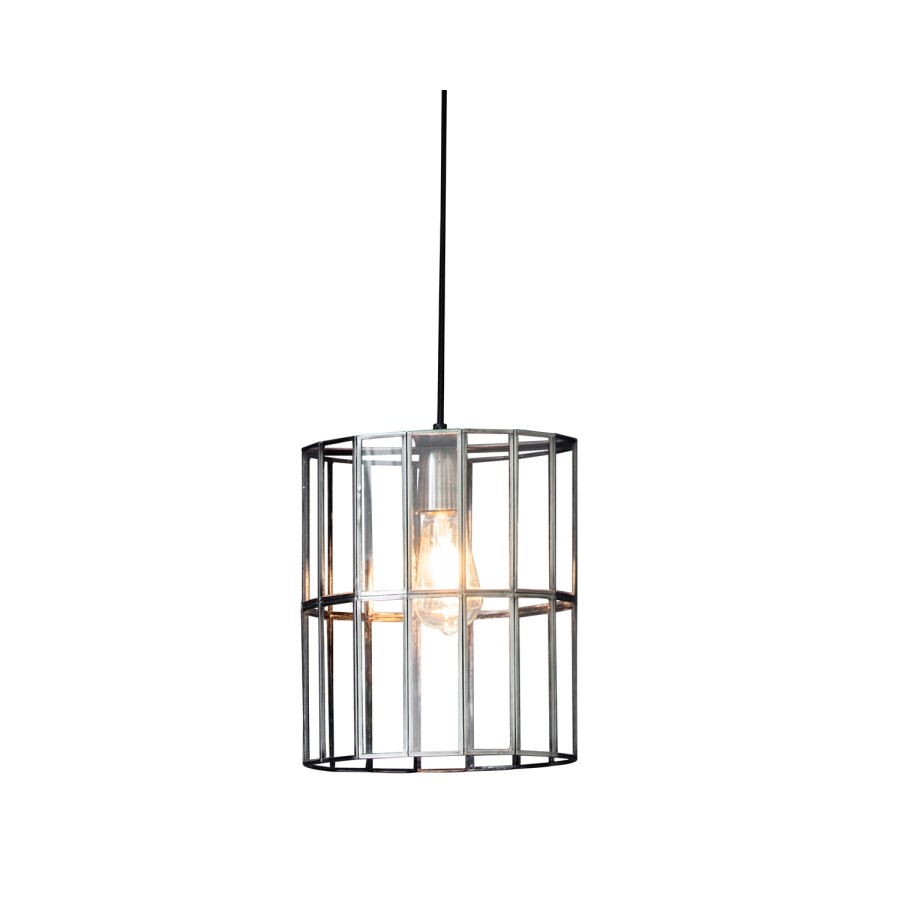 Glass & Chrome Pendant Light - Bordner
