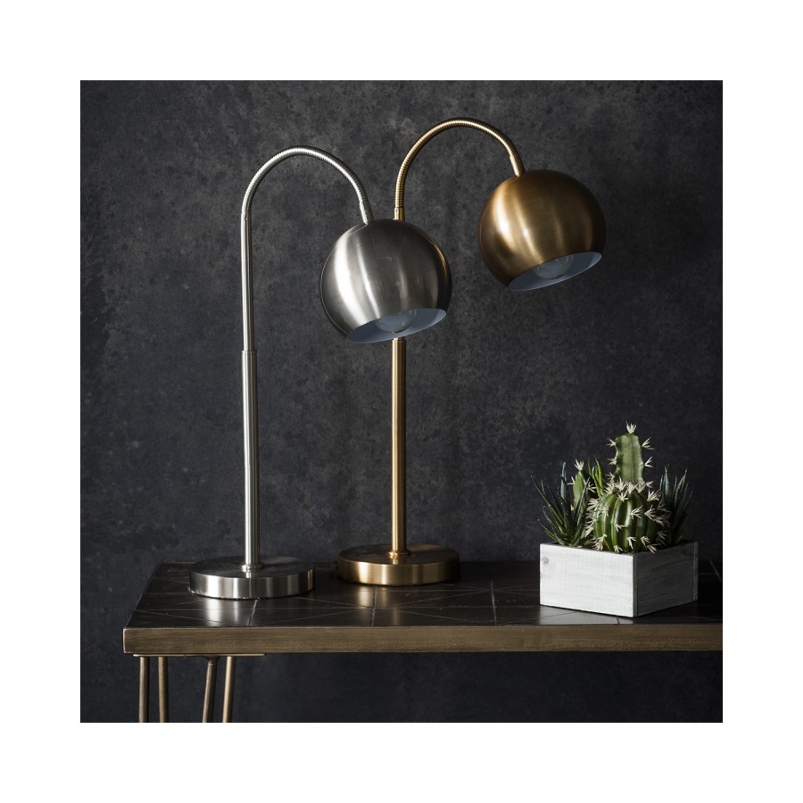 Dallas Desk Lamp with Nickel Effect Finish