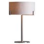 Table Lamp with Satin Nickel Base & Grey Light Shade - Evelyn