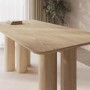 White Wash Rectangular Oak Dining Table with Pillar Legs - Seats 4 - 6 - Gianna