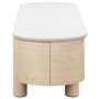 Large Oak & Marble Top TV Stand - TV's up to 85" - Gianna