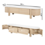 Large Oak & Marble Top TV Stand - TV's up to 85" - Gianna