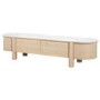 Large Oak & Marble Top TV Stand - TV's up to 85" - Gianna